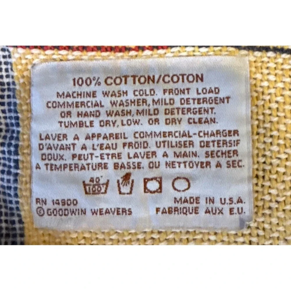 Vtg Goodwin Weavers Celestial Throw Blanket 90s Y2K Sun Moon 100% Cotton #14900